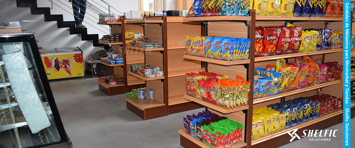 Góndolas de Melamina para Minimarket y Tiendas